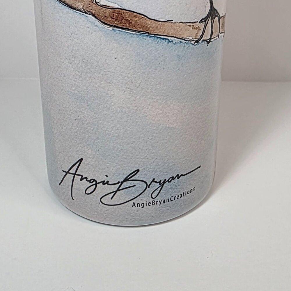Bird Watercolor 20oz Stainless Steel Tumbler | Floral Bird Cup - Picture 4 of 7
